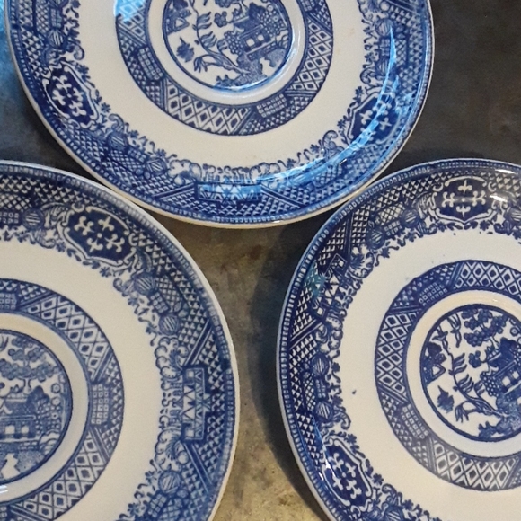 Other - Antique Willow pattern saucers, early 1900's
